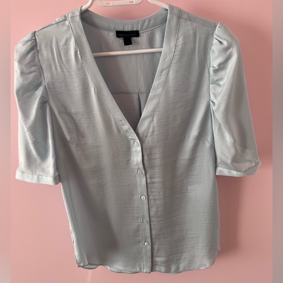 Atelier Industrie baby blue short sleeved blouse - Picture 2 of 13